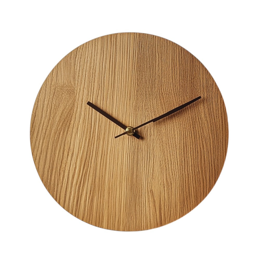 Fdkwv Nordic Style Wall Clock - Minimalist Natural Wood Design Without Numbers - Silent Decorative Clock for Modern Home & Bedroom