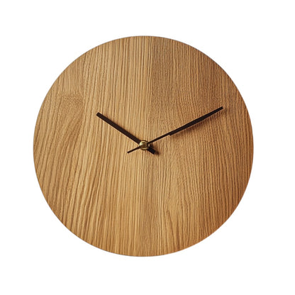 Fdkwv Nordic Style Wall Clock - Minimalist Natural Wood Design Without Numbers - Silent Decorative Clock for Modern Home & Bedroom