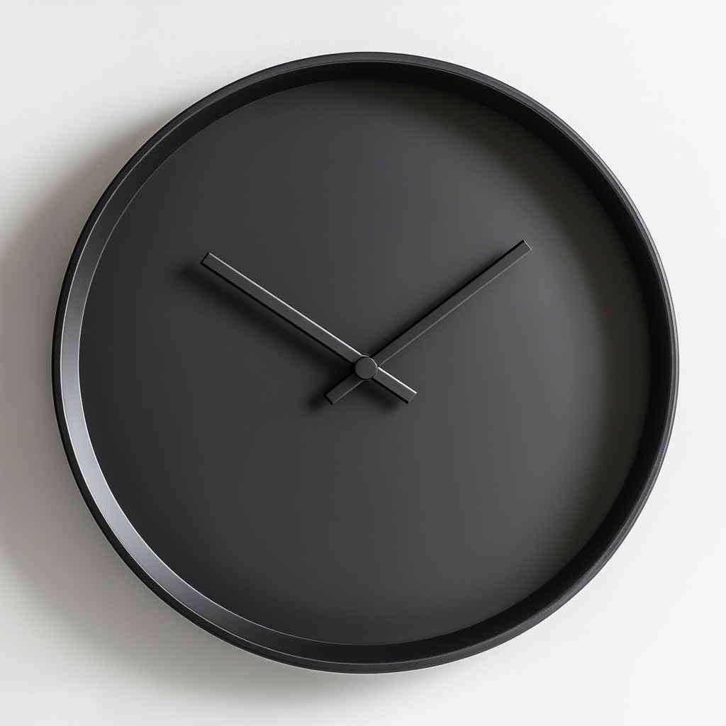 Fdkwv Wall Clock - Modern Minimalist Design Without Numbers - Silent Non-Ticking Metal Hands - Stylish Decor for Living Room, Bedroom & Office