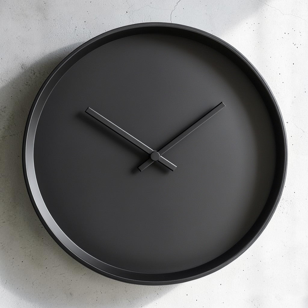Fdkwv Wall Clock - Modern Minimalist Design Without Numbers - Silent Non-Ticking Metal Hands - Stylish Decor for Living Room, Bedroom & Office